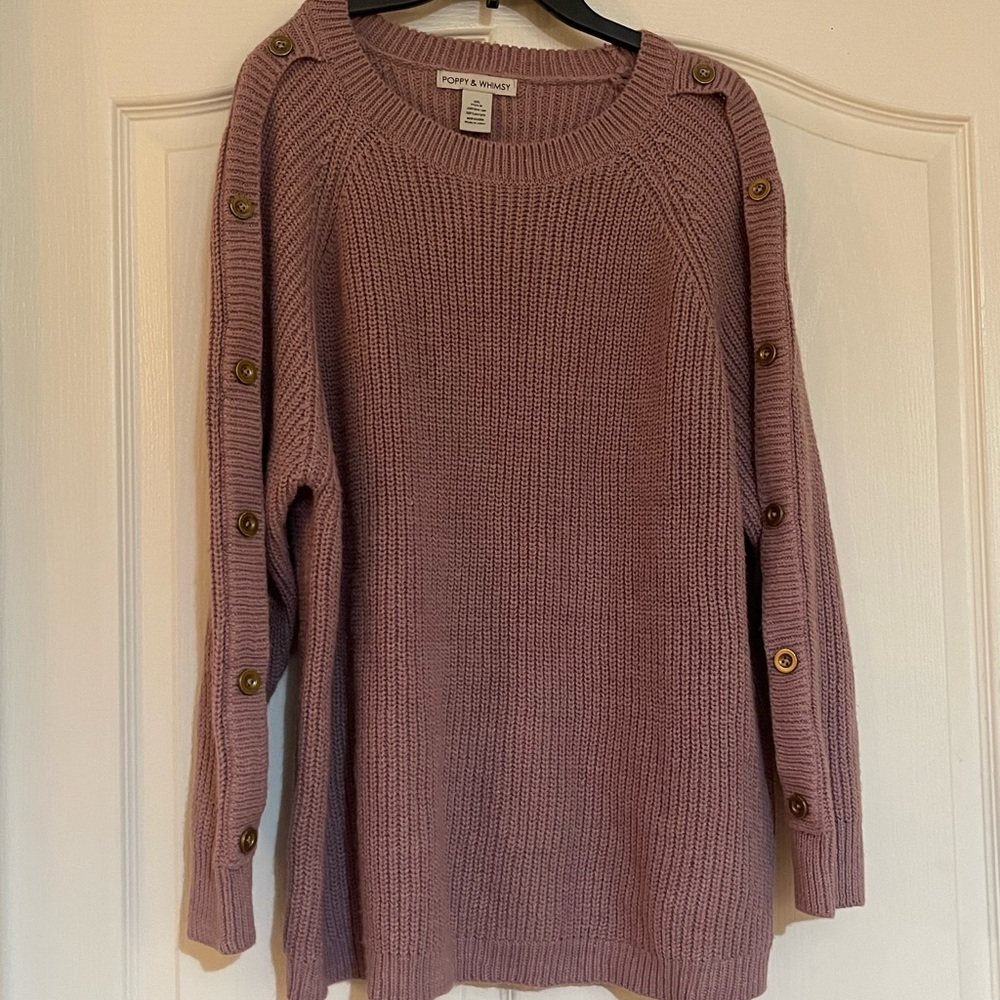Cozy Knit Button-Detail Sweater